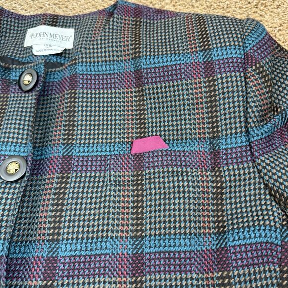 John Meyer Of Norwich Wool Blend Plaid Button Down Blazer Women’s Size 18W - Picture 4 of 13